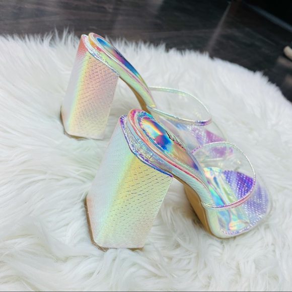 White mermaid clear chunky heel - Picture 10 of 10